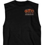 Hot Leathers GMT3453 Mens Bone Finger “Back off” Black Sleeveless Shooter Tank Top Shirt