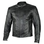 Milwaukee Leather LKM17003  Men’s Premium Black Leather Motorcycle Riders Jacket with CE Armor Protecion
