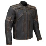 Milwaukee Leather Men’s Matte Black Street CE Armored Motorcycle Vented Jacket – Reflective – LKM17012