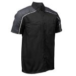 Milwaukee Motorcycle Clothing Co. Men’s Blk/Grey Mechanic Work Shirt – w / Reflective Strip, Rider‑Built MDM11601
