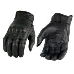 Milwaukee Leather MG7501 Men’s Black Leather i-Touch Screen Compatible Gel Palm Motorcycle Gloves W/ Protective Knuckle