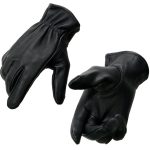 Milwaukee Leather MG7595 Men’s Black Deerskin Unlined Motorcycle Gloves w/ Cinch Wrist Closure