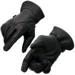 Milwaukee Leather MG7700 Women’s Black Leather Gel Palm Lightweight Motorcycle Hand Gloves W/ Open Wrist Expansion