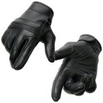 Milwaukee Leather MG7735 Women’s Black Leather Gel Palm Motorcycle Hand Gloves W/ Flex Knuckles
