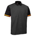 MMCC Men’s Pit Line Mechanic Button Up Shirt – Dual Chest Pockets – Microfiber Panel – Rider Ready – MMC16023