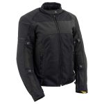 Milwaukee Leather Women’s Cool Racer Black Textile Motorcycle Jacket w/ CE Armor – MPL22704