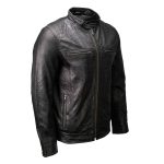Milwaukee Leather SFM1866 Men’s Classic Black Premium Leather Motorcycle Style Jacket with Zipper Front