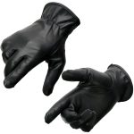 Milwaukee Leather SH886 Women’s USA Deerskin Black Leather Unlined Lightweight Motorcycle Rider Gloves