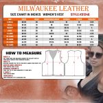 Milwaukee Leather XS1246 Ladies Black ‘Braided’ Classic Leather Vest - Image 3
