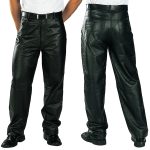 Milwaukee Leather LKM5718 Men’s Classic Black Loose Fitted Motorcycle Casual Leather Biker Pants