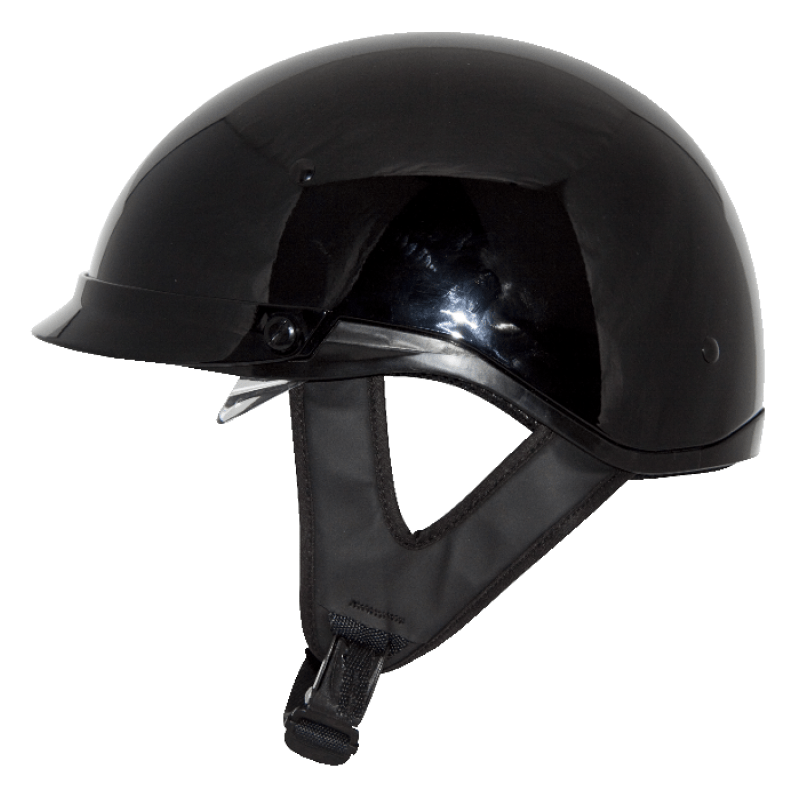 88-00455-roadster-gloss-black.png ZOX ST-235A ‘Roadster DDV’ Gloss Black Motorcycle Half Helmet - Image 1