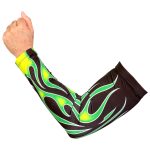 Hot Leathers ARM1006 Flames Green Arm Sleeve - Image 7