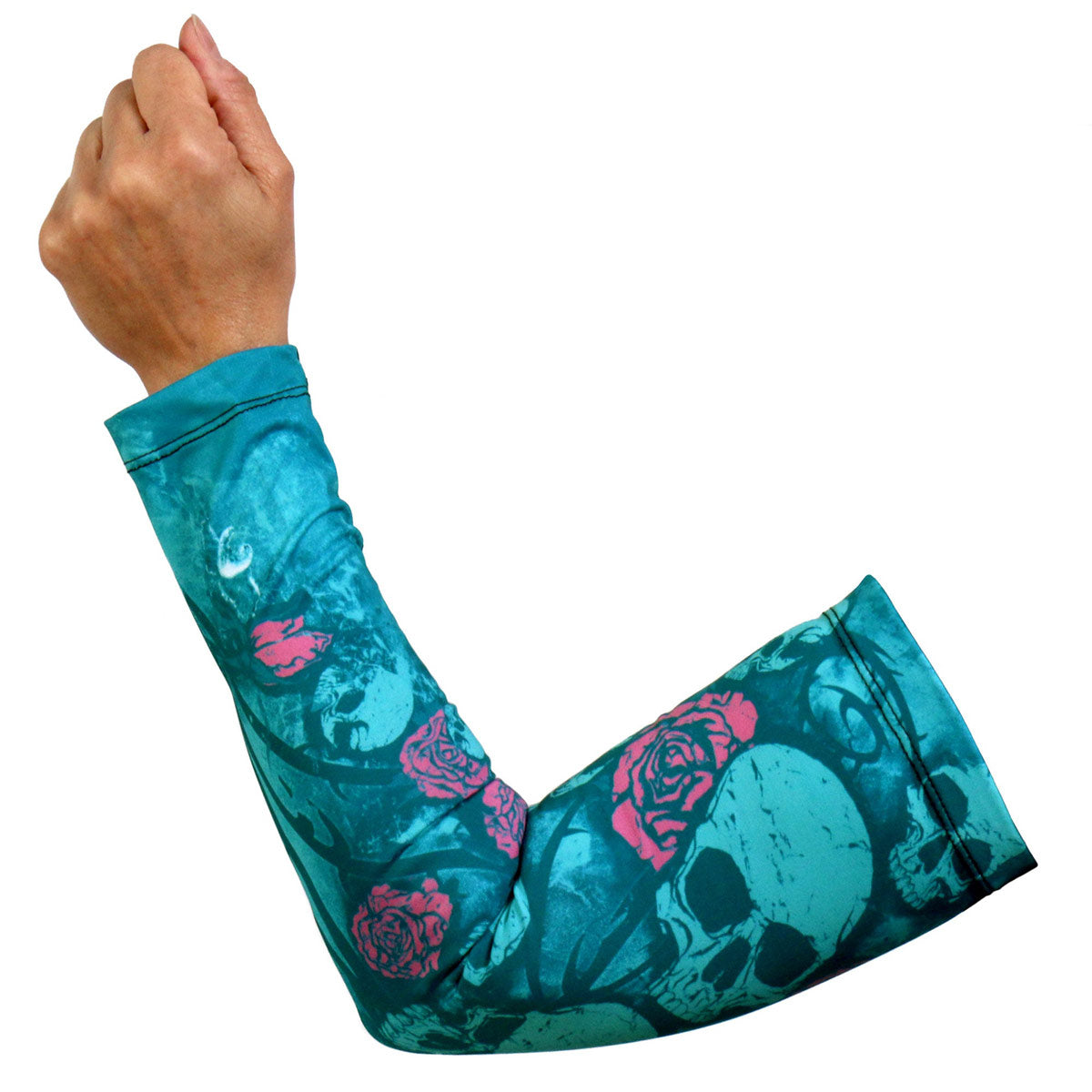arm1011-m01-jwarn-edit-a.jpg Hot Leathers ARM1011 Skull Bouquet Arm Sleeve - Image 1