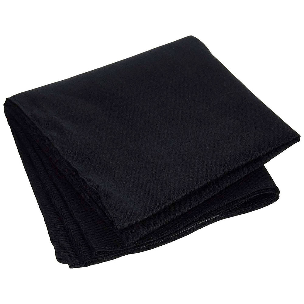 b017-image-1200.jpg ZanHeadgear B017 100% Cotton Premium Black Bandanna - Image 1
