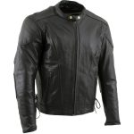 Milwaukee Leather LKM17002 Men’s Premium Top Grade Black Leather Motorcycle Riders Jacket w/  Zip-Out Lining