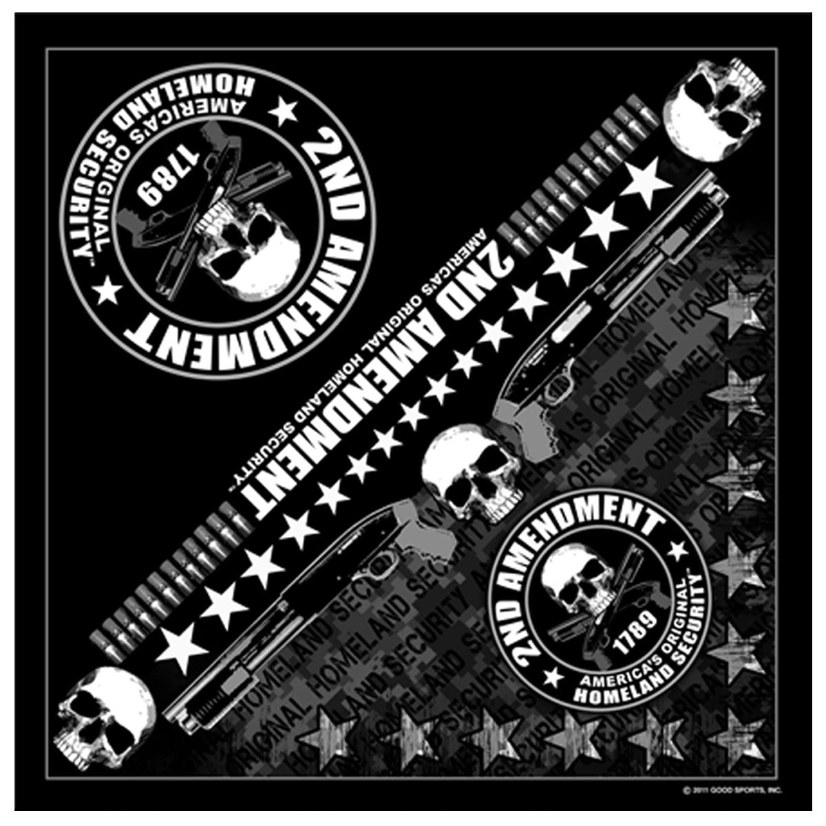 bab1051-a01.jpg Hot Leathers BAB1051 2nd Amendment America’s Original Homeland Security Bandana - Image 1