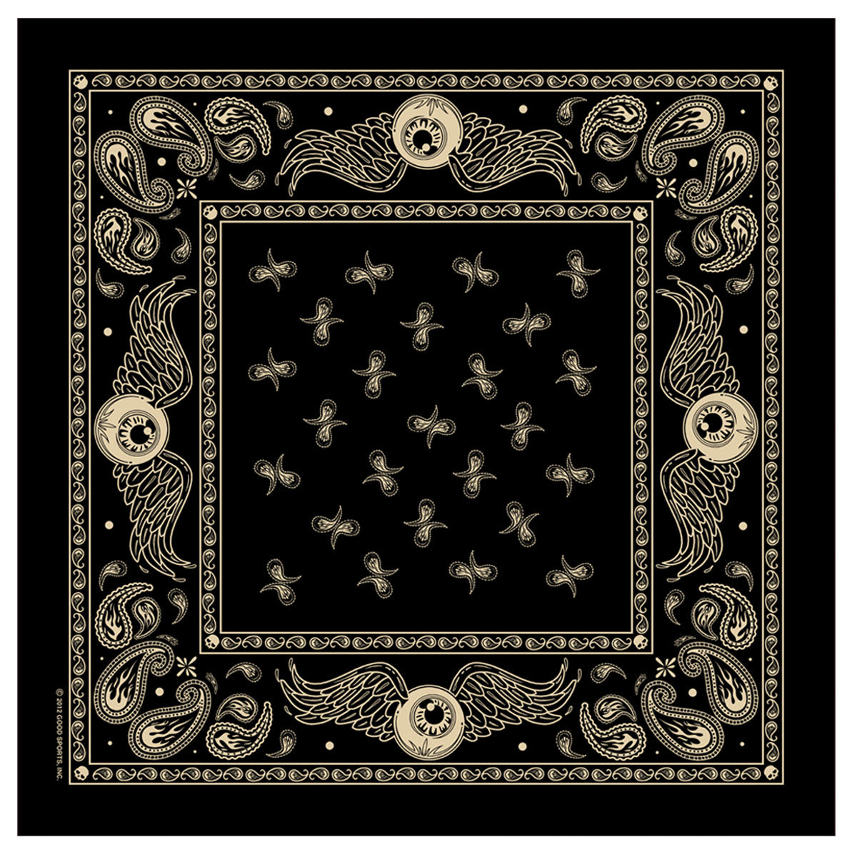 bab1060-a01.jpg Hot Leathers BAB1060 Flying Eyeball Paisley Bandana - Image 1