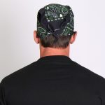 Hot Leathers BAB1068 Green Paisley Skulls Bandana - Image 3