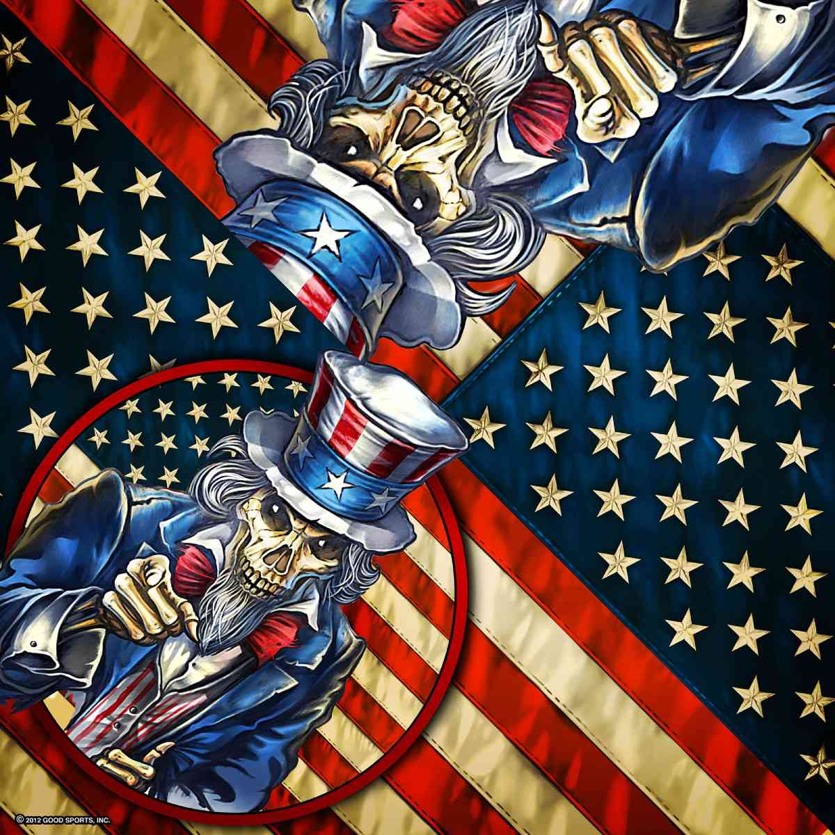 bab1088-a01.jpg Hot Leathers BAB1088 Uncle Sam Bandana - Image 1