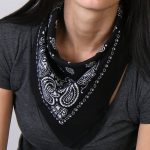 Hot Leathers BAP1001 Classic Black and White Paisley Bandana - Image 5