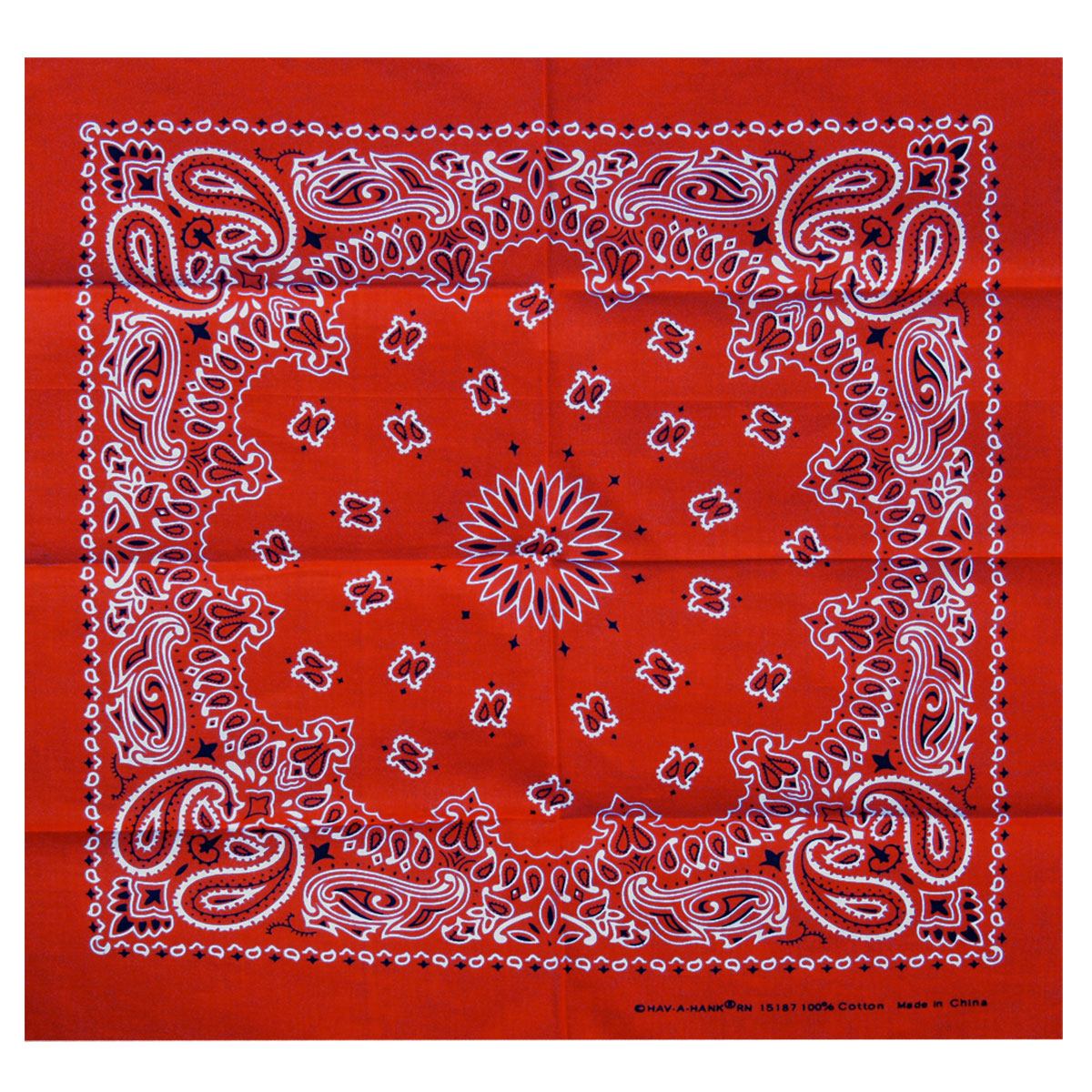 bap1009-a01.jpg Hot Leathers BAP1009 Classic Red Paisley Bandana - Image 1