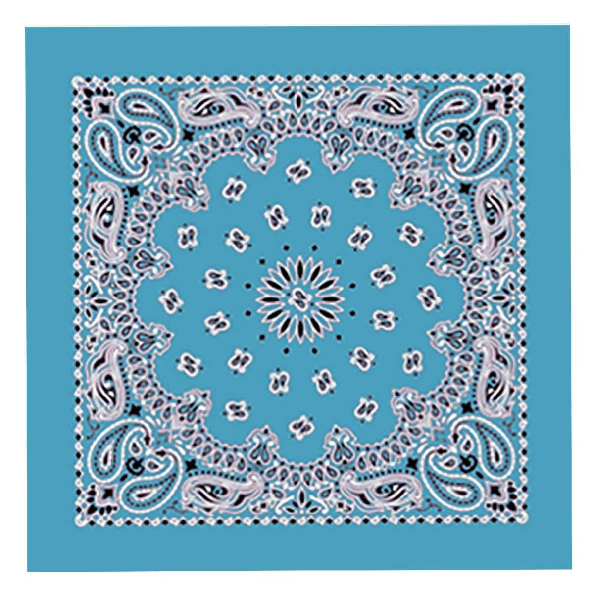 bap1012-a01.jpg Hot Leathers BAP1012 Classic Turquoise Paisley Bandana - Image 1