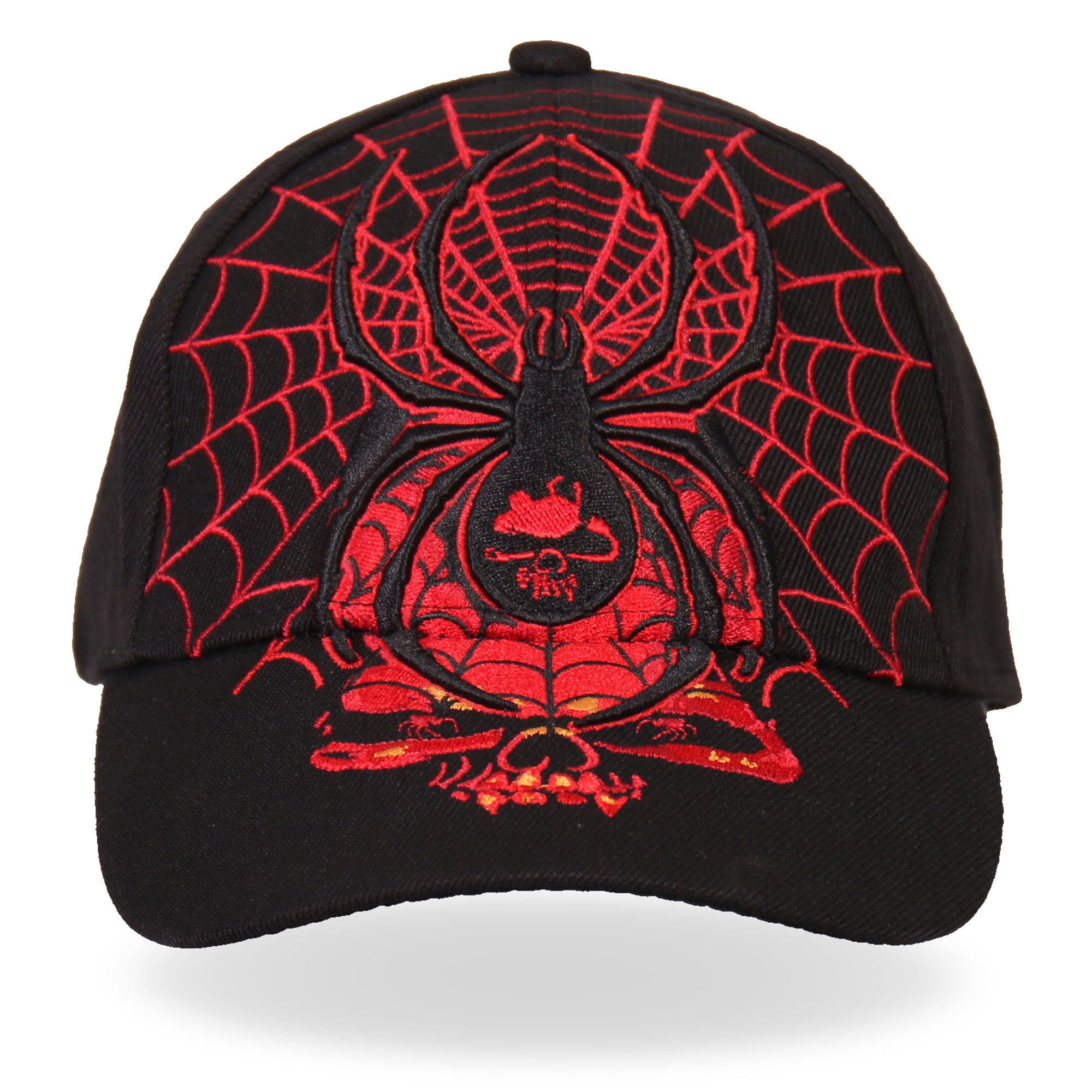 bca1014-a01.jpg Hot Leathers BCA1014 Black Widow Ball Cap - Image 1