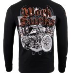 Biker Clothing Co. BCC117004 Men’s Black ‘Work Sucks, Let’s Ride ‘ Long Sleeve T-Shirt
