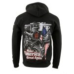 Biker Clothing Co. BCC118012 Men’s Black ‘Make America Great Again’ Motorcycle Hoodie
