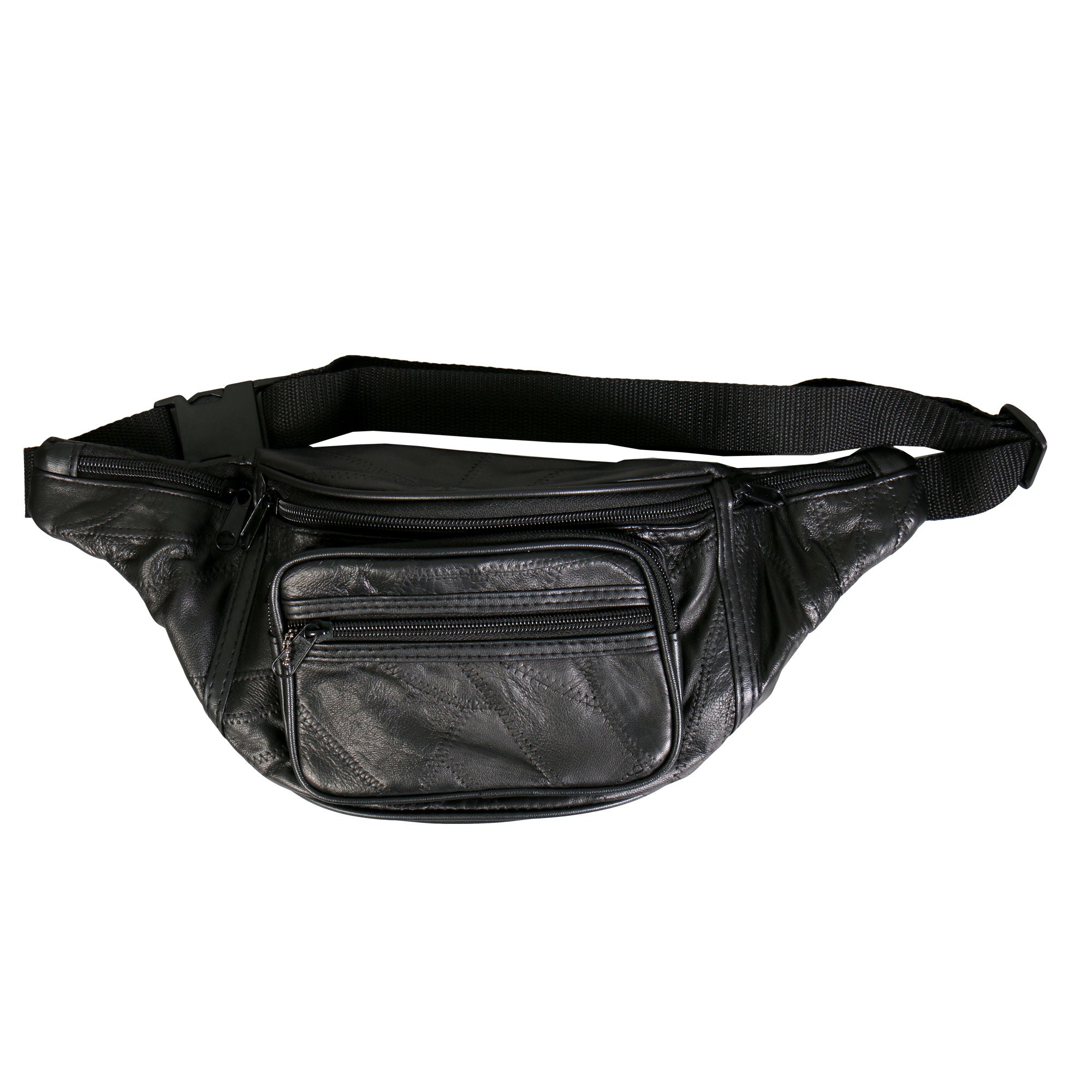 bga1008-a01.jpg Hot Leathers BGA1008 Patchwork Leather Belly Bag - Image 1