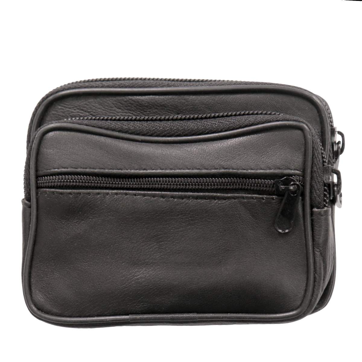 bga2006-a01.jpg Hot Leathers BGA2006 3 Zipper Leather Wallet Case - Image 1
