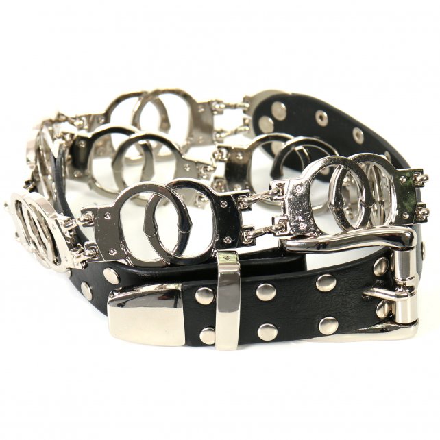 bla1016-a01.jpg Hot Leathers BLA1016 Handcuff Link Belt - Image 1