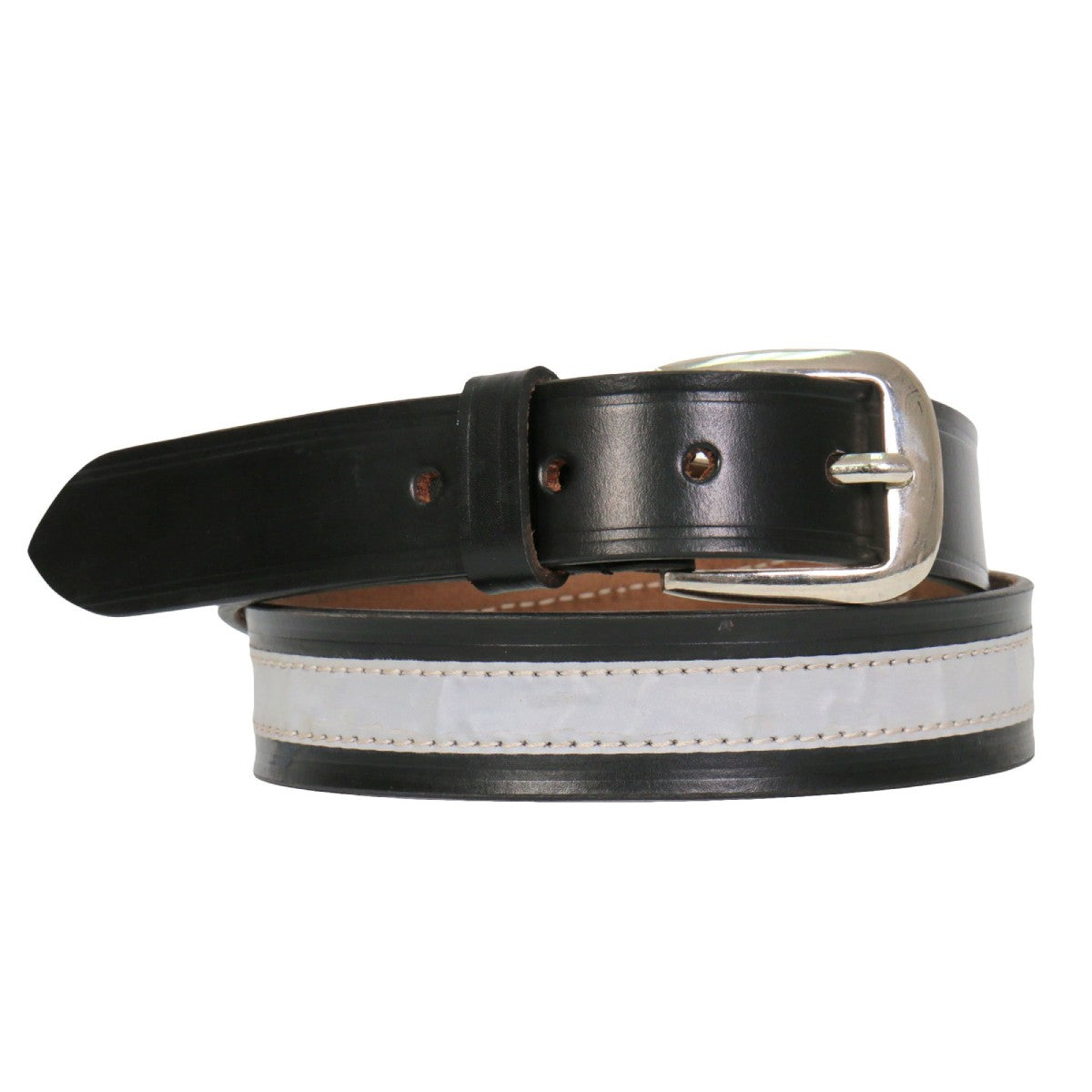 bla1121-a01.jpg Hot Leathers BLA1121 1 1/4″ Leather Reflector Belt - Image 1