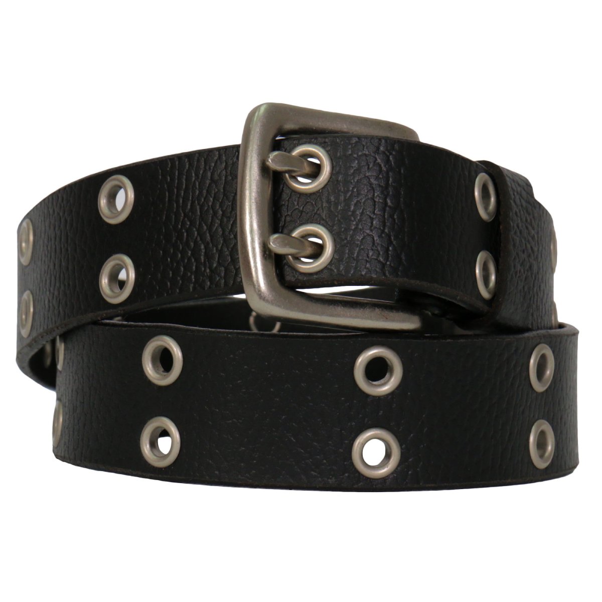 bla1122-a01.jpg Hot Leathers BLA1122 1 1/2″ Double Eyelet Leather Belt - Image 1