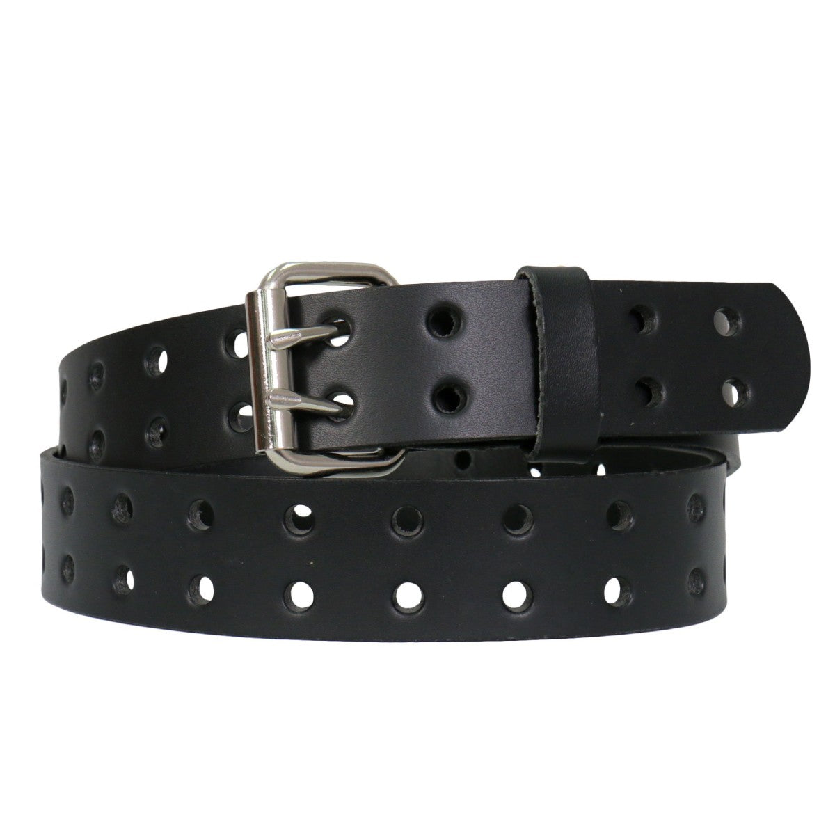 bla1125-a01.jpg Hot Leathers BLA1125 Heavy Leather Double Hole Belt - Image 1