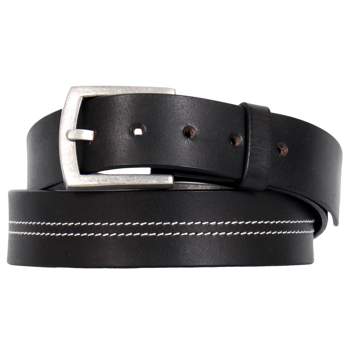 bla1130-a01-edit-a.jpg Hot Leathers BLA1139 Black Belt with Contrast Stitching - Image 1