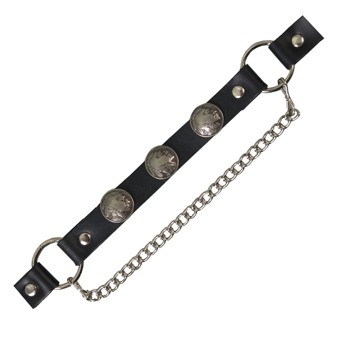 bnl1005-a01.jpg Hot Leathers BNL1005 Indian Head Nickel Boot Chain - Image 1
