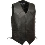 M-Boss Motorcycle Apparel BOS13516T Men’s Black ‘Tall Size’ Conceal and Carry Classic Biker Leather Vest