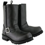 M Boss Motorcycle Apparel BOS49004 Men’s 10 inch Afterburner Leather Motorcycle Boots