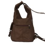 Hot Leathers BPA1017 Genuine Brown Leather Backpack Purse - Image 2