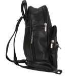 Hot Leathers BPA1018 Black Leather 6 Pocket Backpack - Image 6