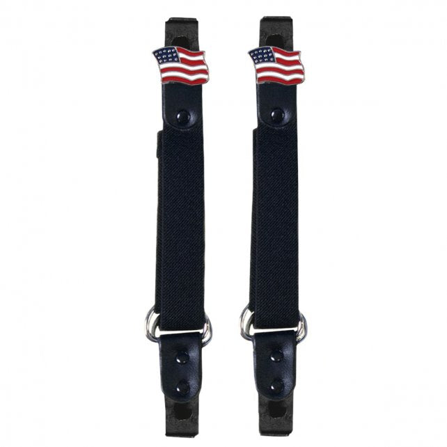 bua2008-a01.jpg Hot Leathers BUA2008 American Flag Motorcycle Riding Pant Clips - Image 1