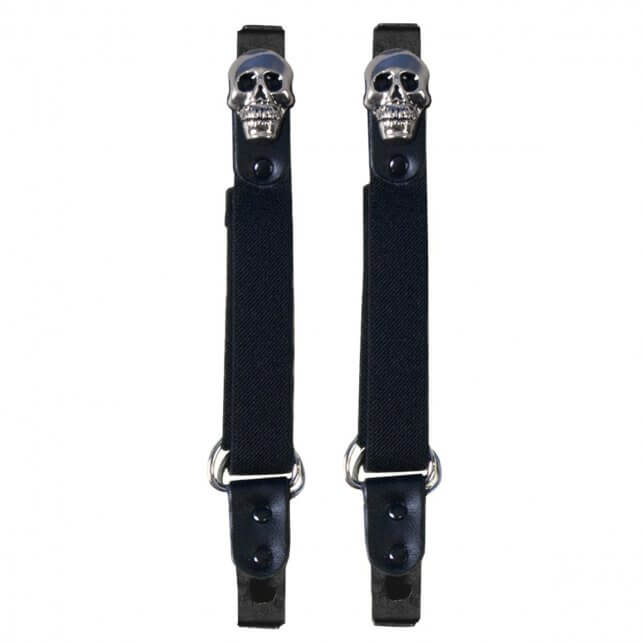 bua2010-a01.jpg Hot Leathers BUA2010 Skulls Motorcycle Riding Pant Clips - Image 1