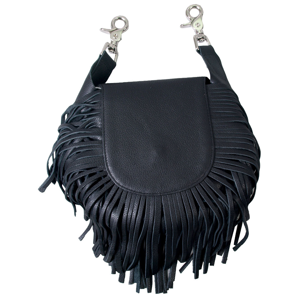 cpf4002-a01.jpg Hot Leathers CPF4002 Ladies Leather Clip Pouch with Fringe - Image 1