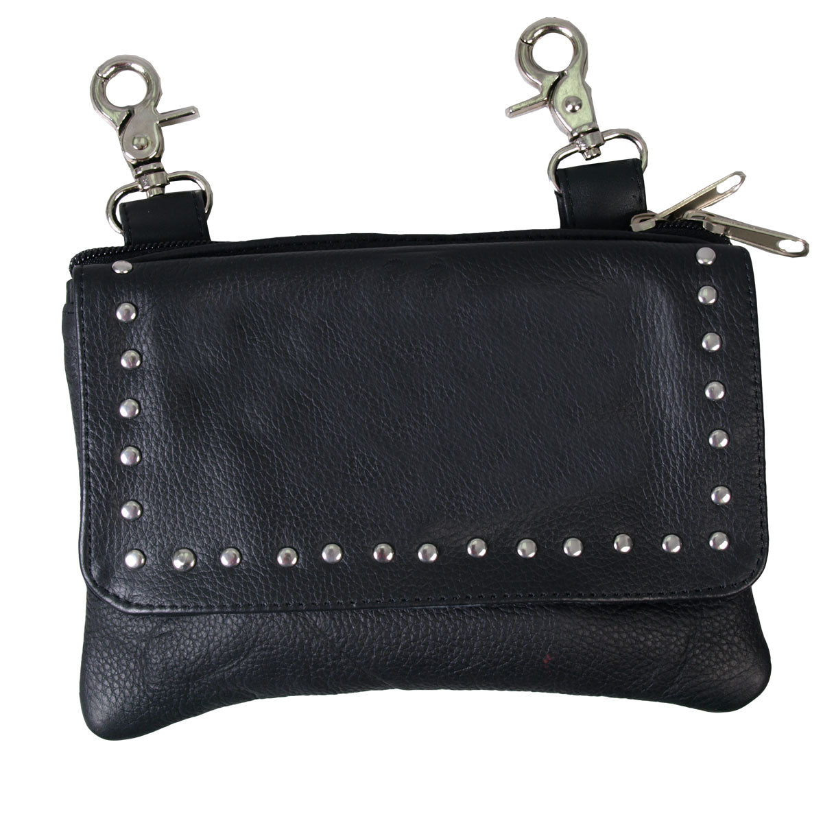 cps1011-a01.jpg Hot Leathers CPS1011 Ladies Magnetic Clip Pouch with Studs - Image 1