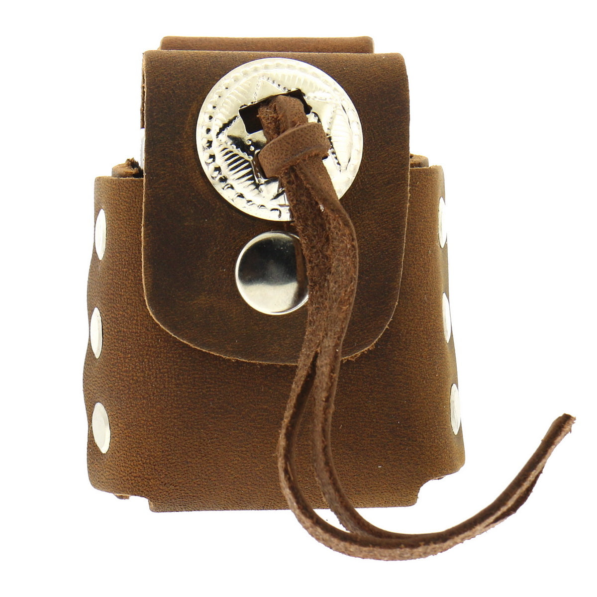 csh1002-a01.jpg Hot Leathers CSH1002 Brown Lighter Case with Concho - Image 1