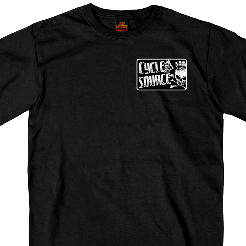 csm1015-a01_800.jpg Hot Leathers CSM1015 Official Cycle Source Logo Black T-Shirt - Image 1