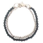 Hot Leathers CWA1039 Double Bike Link 18″ Black and Silver Wallet Chain