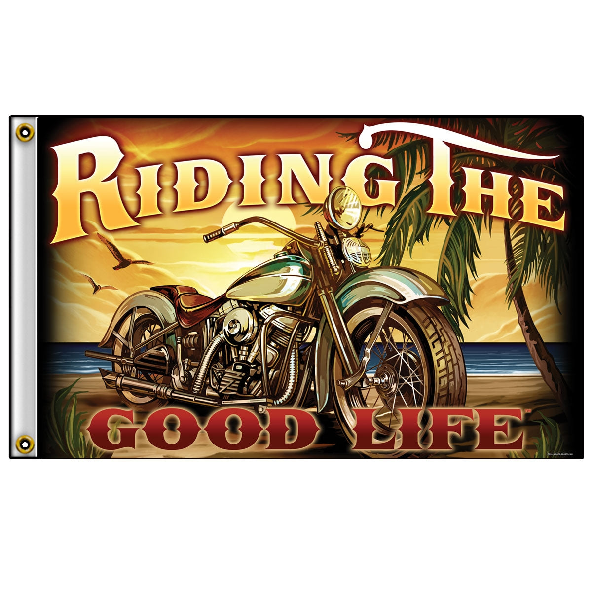 fga1070-a01.jpg Hot Leathers FGA1070 Riding the Good Life Flag - Image 1