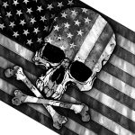 Hot Leathers FGA1073 Gray Skull Flag - Image 2